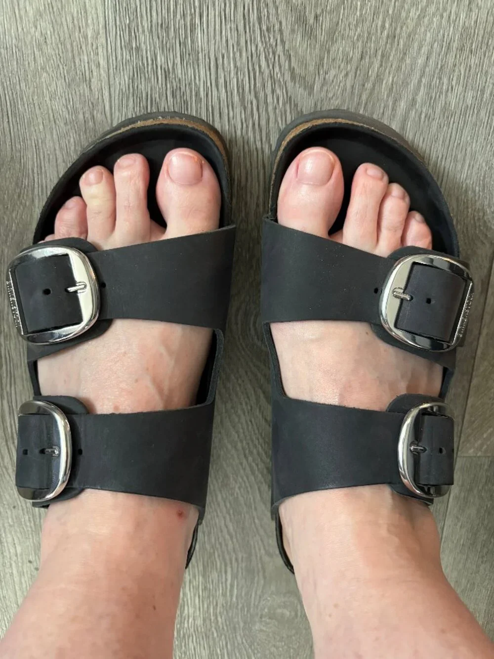 Birkenstock Arizona Big Buckle Black Oiled Leather Size 8-8.5 EU 39 Narrow EUC